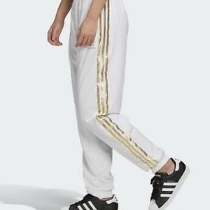 Adidas SST 2.0 white and gold track pants